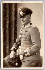 Dresden - Wehrmacht Feldwebel mit Orden VWA EK2 Bandspange - WK2 Foto-AK 9x14cm