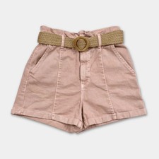 Shorts Damen Gr. 36 Zara Rosa High Waist Gürtel Sommer sehr gut