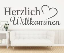 Wandtattoo Herzlich Willkommen Flur Wandsticker Welcome Spruch Aufkleber 1