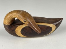 Holz Figur Ente 10 cm. -