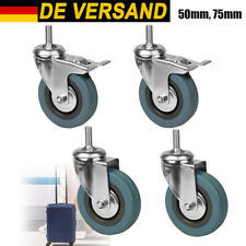 4 Stück Transportrollen Schwerlastrollen Lenkrolle mit Gewindestift Möbelrollen.