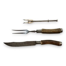 Antik Besteck Set Anton Wingen Solingen Hirschhorn Griff 3-tlg.