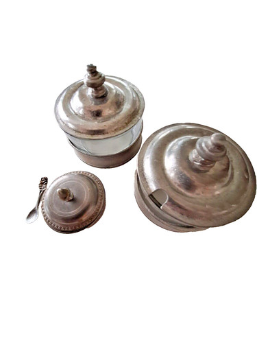 Vintage zinn set - set, senf