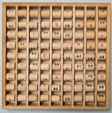 Multiplizier-Tabelle aus Holz  1 x 1 Einmaleins Lernspiel OVP