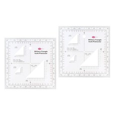 2Pcs Acryl Militär Planzeiger coordinate scale Schablone für Taktische Zeichen