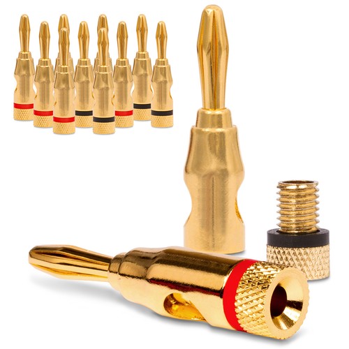 12x bananenstecker vergoldet - 12x,