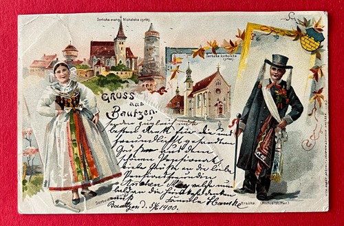 Litho bautzen 1900 kirchen - 1900,