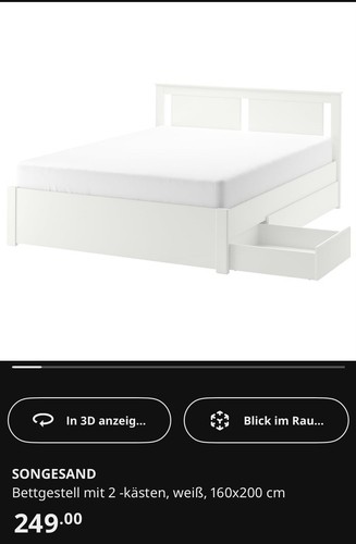 Komplettes doppelbett 160x200 - komplettes,