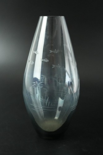 Glas vase rauchglas nach - glas,