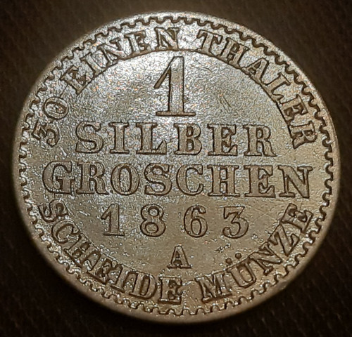 Preussen silbergroschen 1863 - 1,