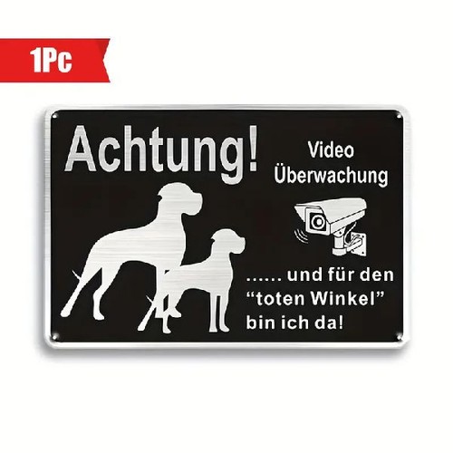Blechschild achtung - blechschild,