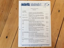 Originale Preisliste für Tonbandgerät Nagra SN, Austerlitz, April 1980