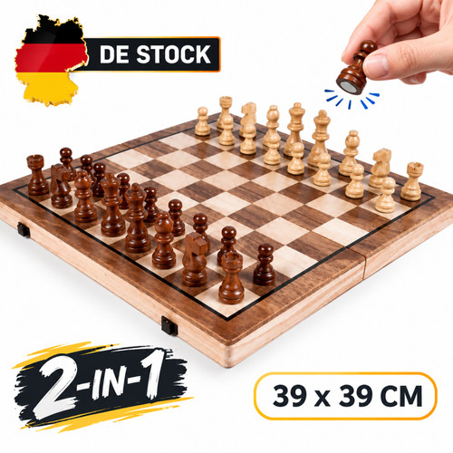 Magnetisch schach - 2-in-1,