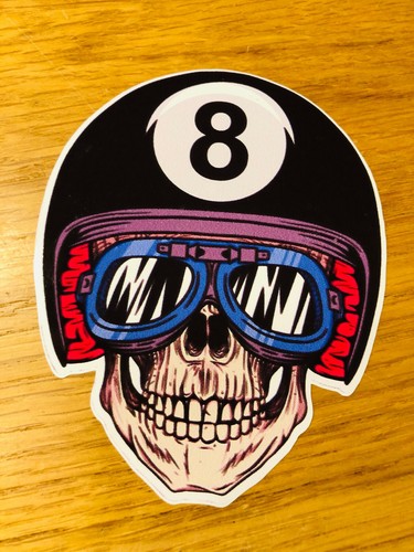 Eightball skull aufkleber - skull,