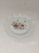 James Clarke & Sons Blumenmuster Glas Kuchen Sandwich Ständer Taschentuch Rand