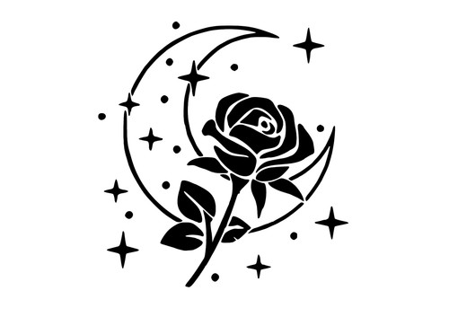 Schablone mond mit - ",
