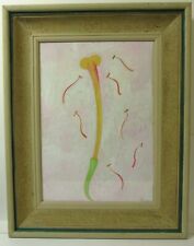 Marie Pospisilova: "Schwebender Blütenstempel auf weißem Grund" Gouache, 1949