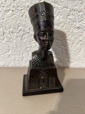 Ägyptische Bronzefigur Nofretete „Nefertiti“ – Büste auf Holzständer ?✨