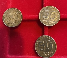 3 x DDR  50 Pfennig  1950 A