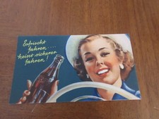 Sehr alte Coca-Cola Werbung 50er Jahre Broschüre Flyer Auto Germany vtg