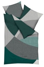 JACK by Kaeppel Fein Biber Bettwäsche 2tlg. Vista Smaragd Grün Grün  Abstrakt