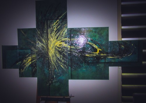Acryl malerei abstrakt - acryl,