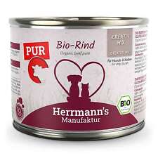 Herrmanns Katzenfutter & Hundefutter Bio Rind aus Reinfleisch Tiernahrung 200Gr