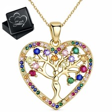 Herz Lebensbaum gold Kette