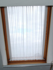  Scheibengardinen B 100cm Spanngardine H 80cm Dachfenster Gardine Weiß Vorhang