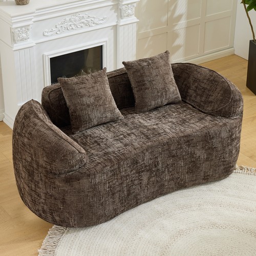 Brown curved two - ,