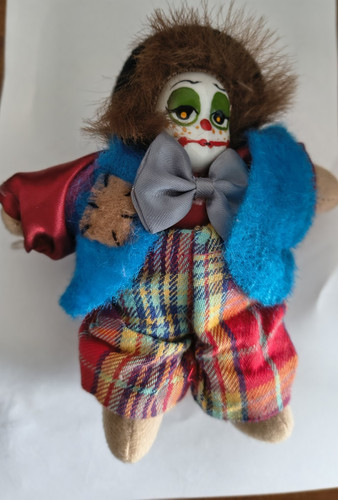 Porzellan clown puppe - puppe, |