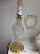 Orig. Tischleuchte Kristall Glas Gold Pokalform Steinebach 60er 70er Jahre TOP  