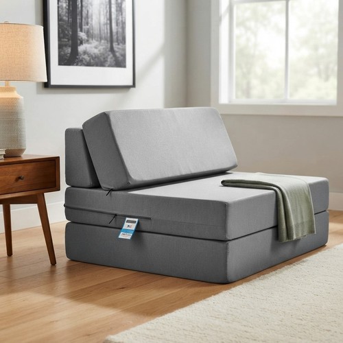 Grauer futon sofabettsessel - grauer, futon-sofabettsessel
