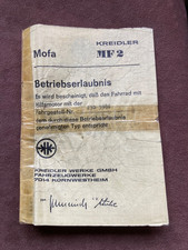 Betriebserlaubnis Kreidler MF 2 972 Original
