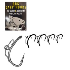 Mustad Karpfenhaken BBS Carp Hooks Longshank SX Gr.8 Lose karpfenhaken 5 Stück