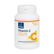 Vitalis Vitamin C Tabletten  Mit Zink Selen&Vitamin D Nahrungsergänzung