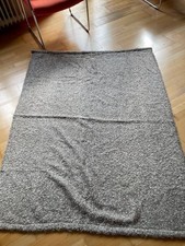 Dicke Kuschel  Wolldecke Wolle Mohair 185x140 beige Natur Milchkaffee meliert