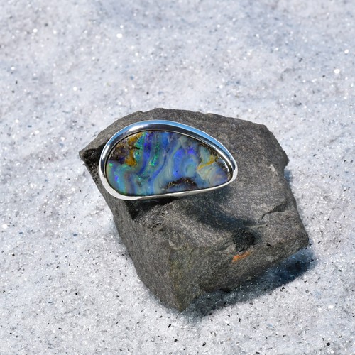 Boulder opal ring 925er - opal,