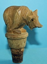 Alter Holz Zierkorken Bär /