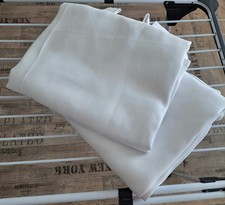 2x Verdunkelungs Vorhänge 135 x 245 cm off-white - inkl. 14x Schlaufengleiter