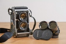 Mamiya C3 Mittelformatkamera + Sekor 80mm f/2.8 BLUE DOT + 180mm f/4.5 SUPER