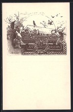 Künstler-AK Zwerg und Hase