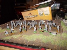 1:72 Figuren bemalt 45x Deutsche Artilleristen+3 Geschütze WW1  ,Modellbau