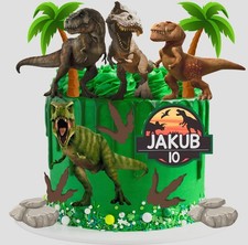 Dinosaurier T-Rex Essbar Tortenaufleger Torte Geburstag Zuckermasse +NAME