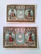 Banknoten, Notgeld, Stadt