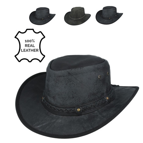 Lederhut cowboy western herren - cowboy,