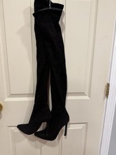 ZARA WOMAN Black Suede