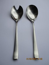 WMF VISION SALATBESTECK GROSS 2-TEILIG EDELSTAHL MATTIERT SALATGABEL SALATLÖFFEL