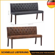 Wohnzimmer Bank Gepolsterte Sitzbank Wildleder-Optik Bank Freizeitbank Sofabank