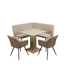 Sitzgruppe Taupe/Antikbraun